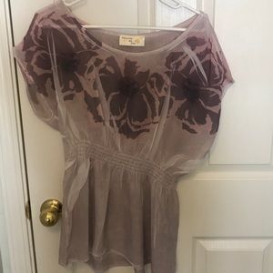 Sheer short sleeve shirt